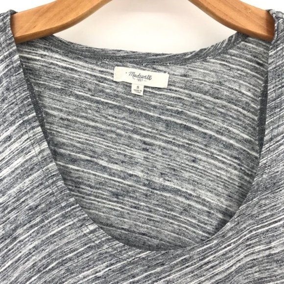 💕SALE💕Madewell Gray White Striped Tank Top - Picture 5 of 8